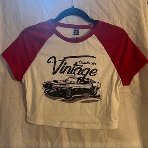 Vintage Car Crop Top